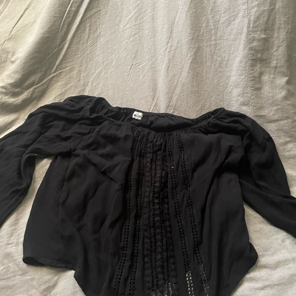 Hollister black off the shoulder blouse